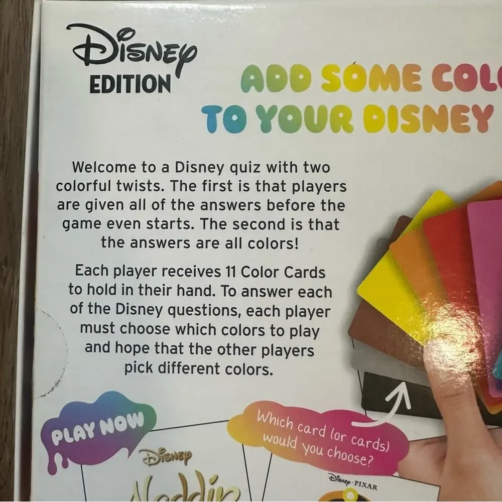Color Brain DISNEY EDITION, family game, holidays, 2-20 players, HAS ALL PIECES!